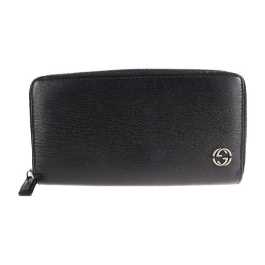 Gucci Black Leather Long Wallet (Bi-Fold) ()