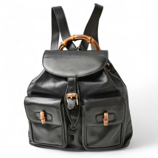 Gucci Black Leather Backpack ()