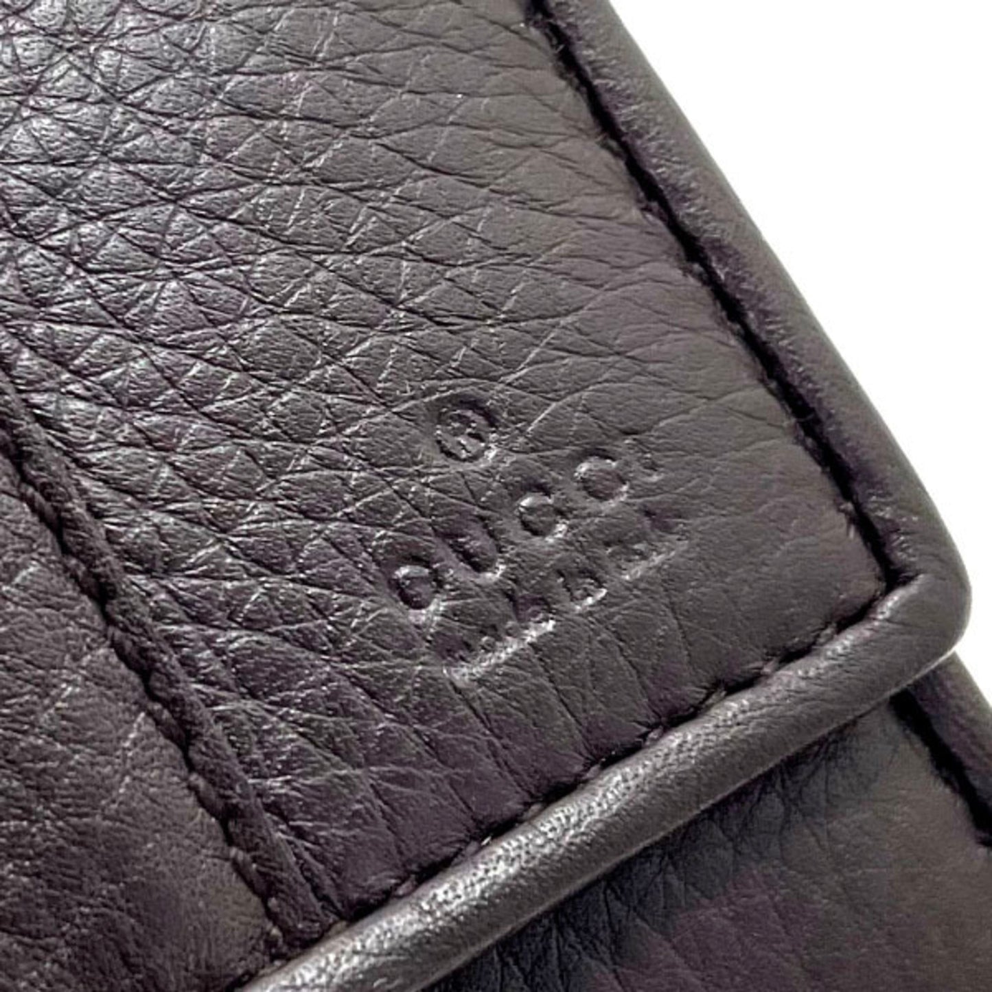 Gucci Dark Brown Leather Coin Purse/Coin Case