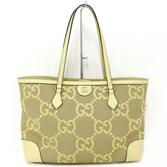 Gucci Yellow Gg Canvas Shoulder Bag Tote Bag ()