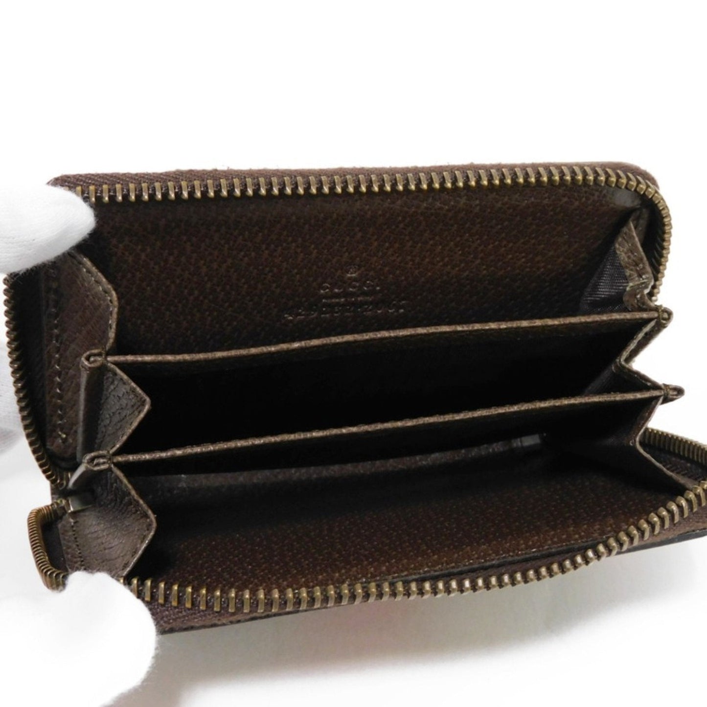 Gucci Beige Gg Supreme Leather Coin Purse/Coin Case