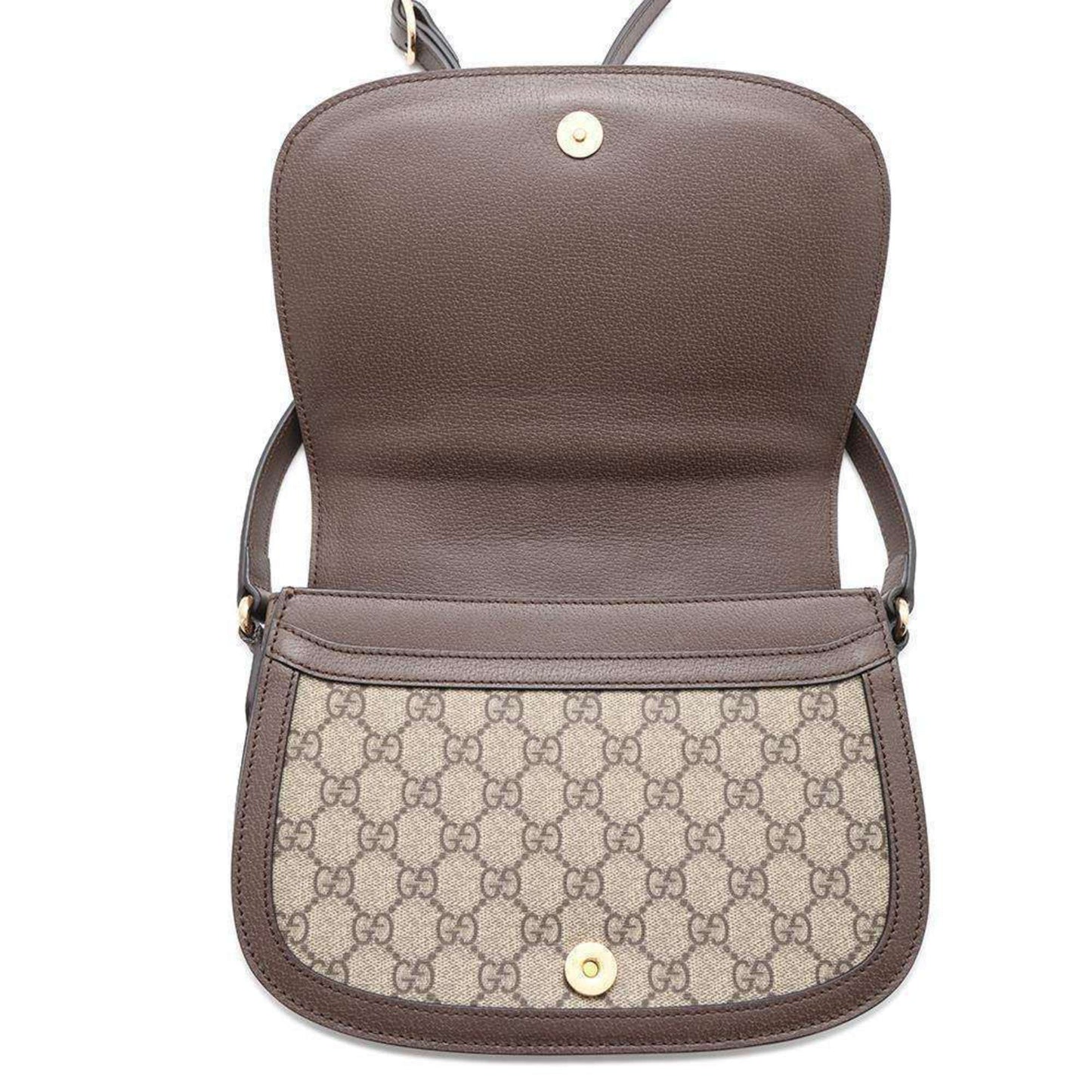 Gucci Beige Brown Pvc Leather Shoulder Bag