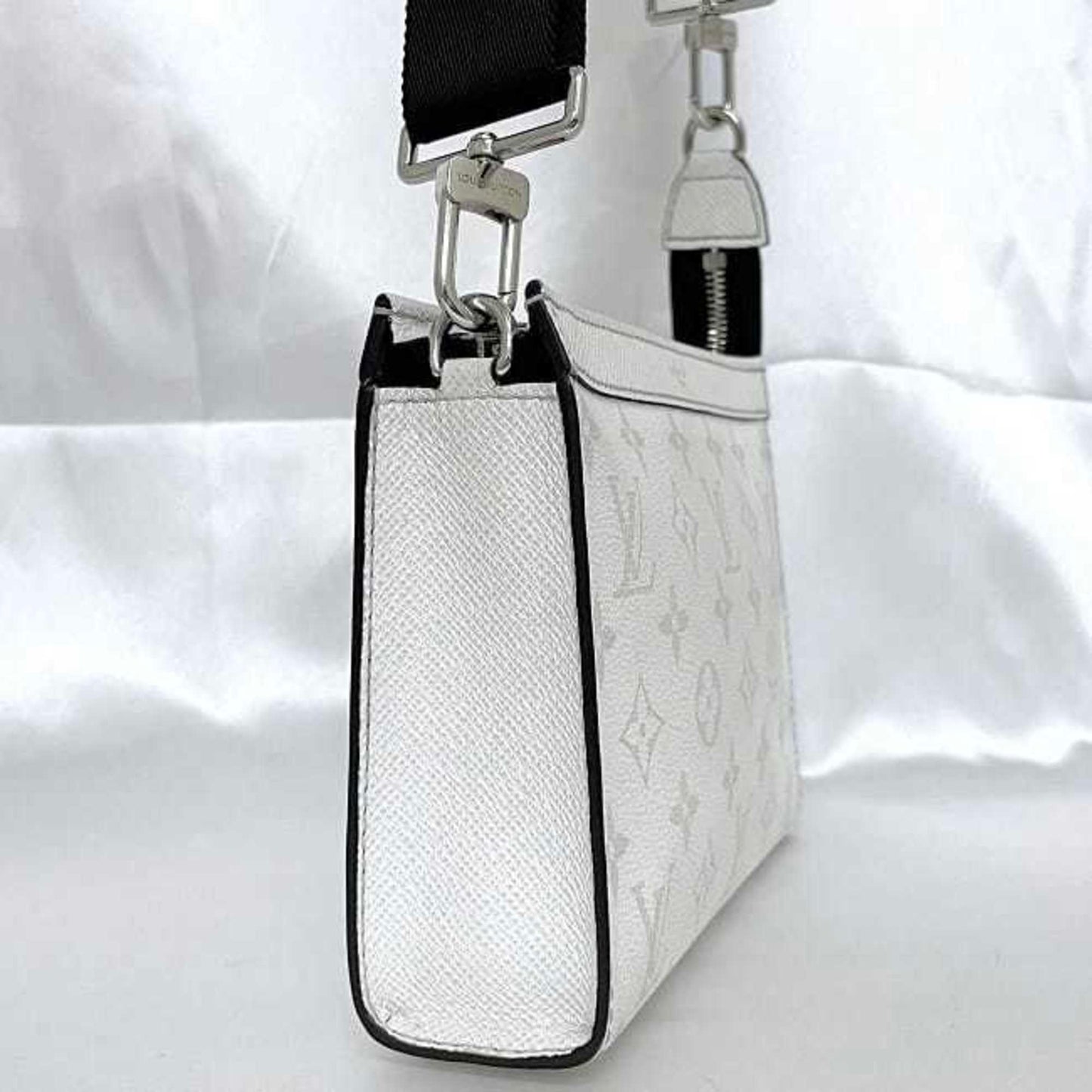 Louis Vuitton Taigarama Gray White Monogram Shoulder Bag