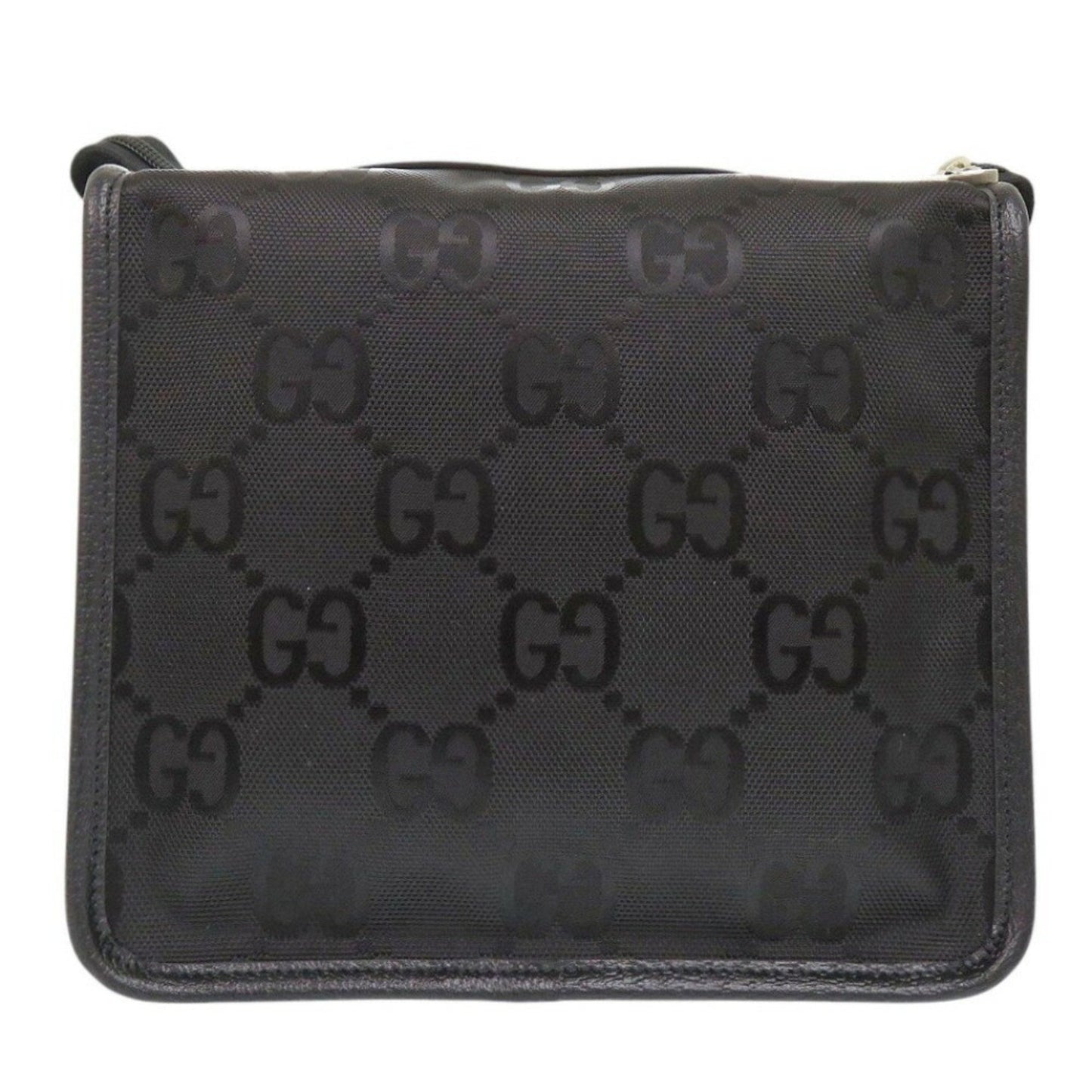 Gucci Black Nylon Canvas Leather Pouch