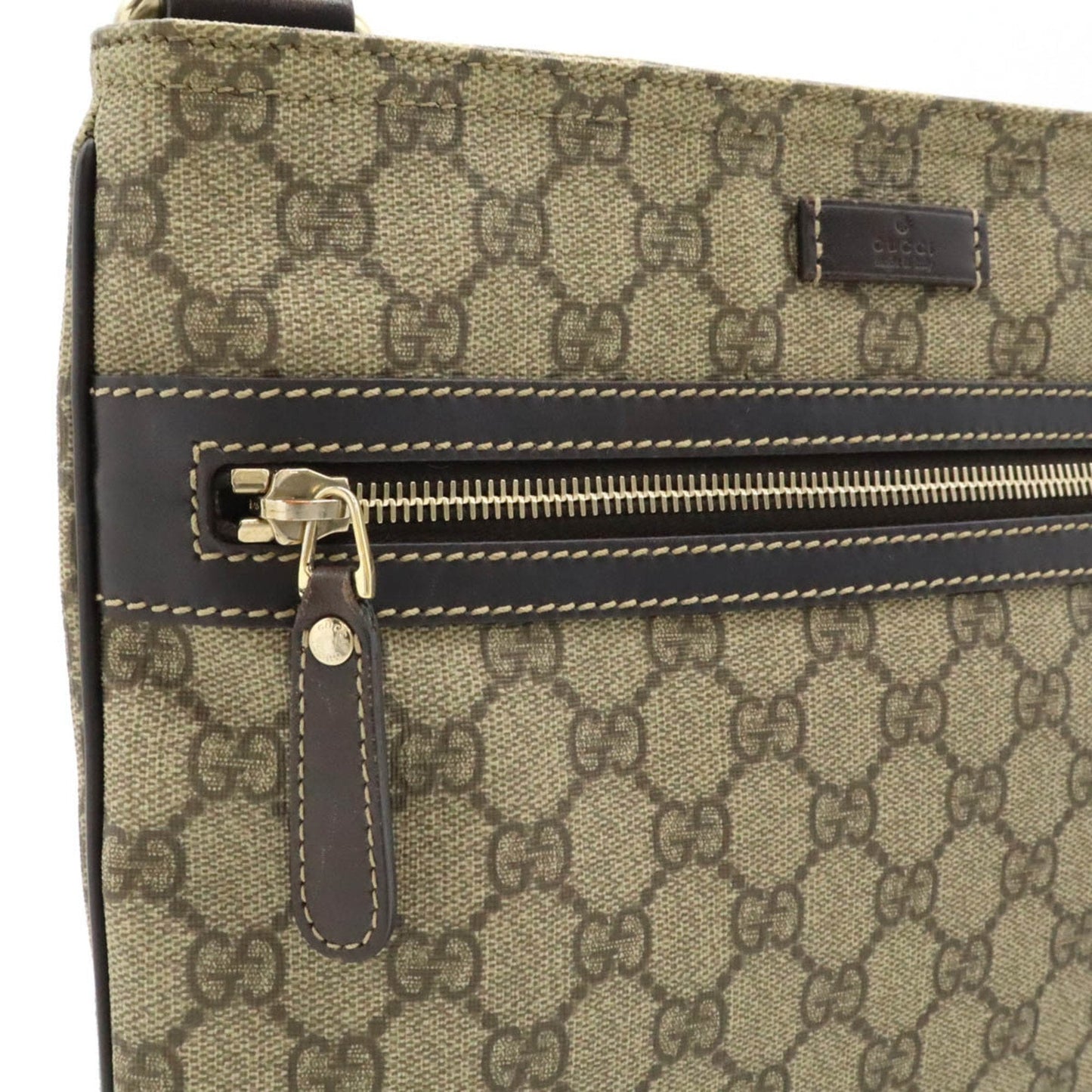 Gucci Dark Brown Pvc Leather Shoulder Bag