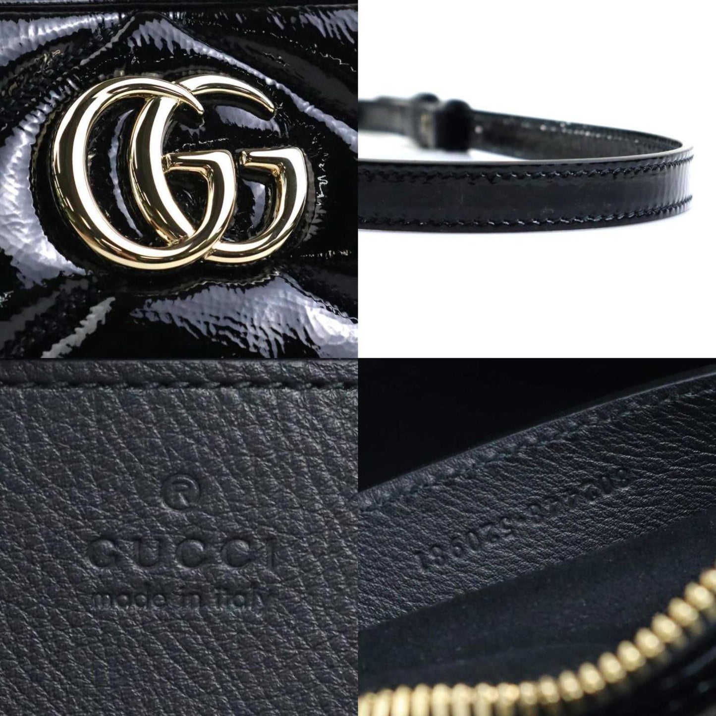 Gucci Black Patent Leather Shoulder Bag