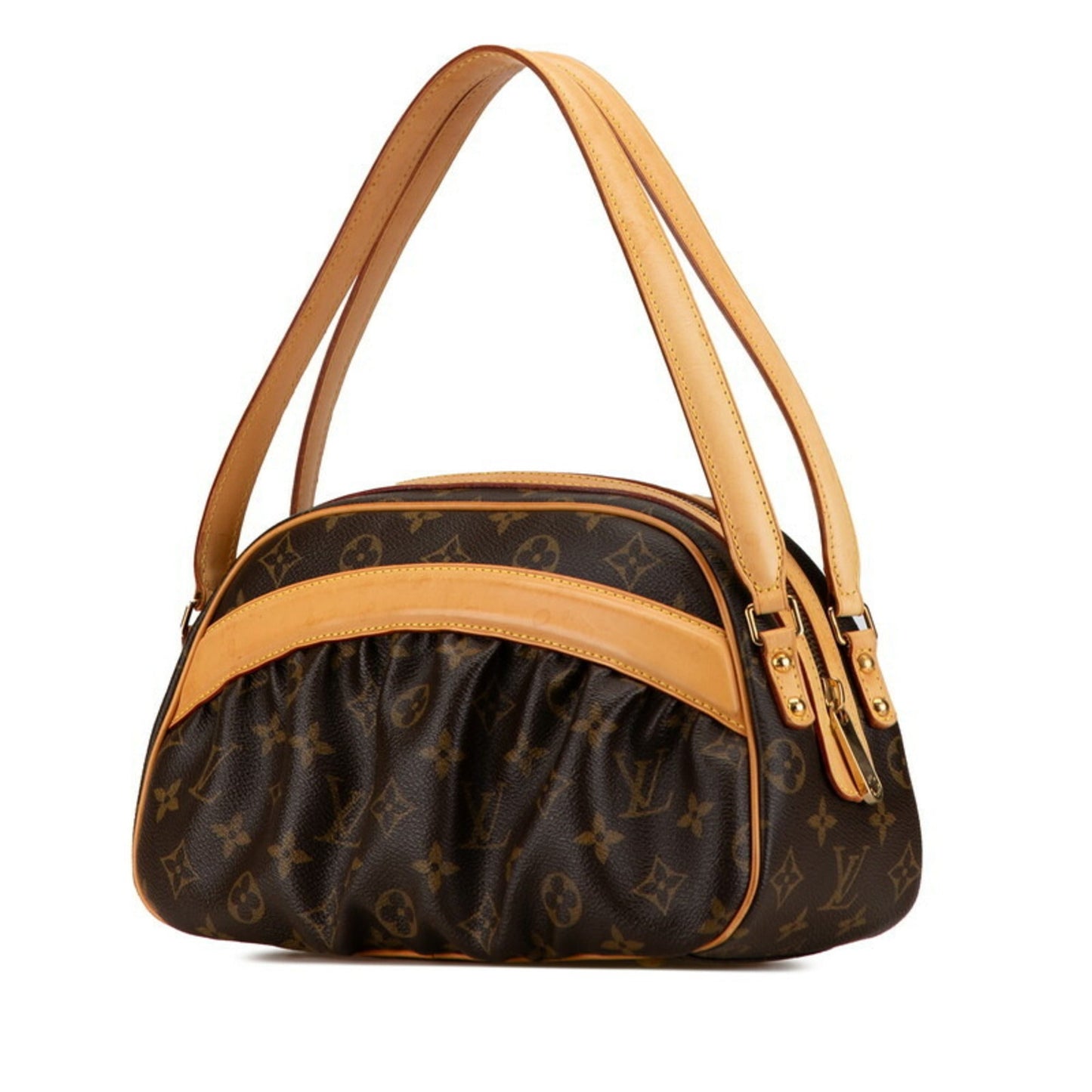 Louis Vuitton Brown Pvc Leather Handbag Shoulder Bag