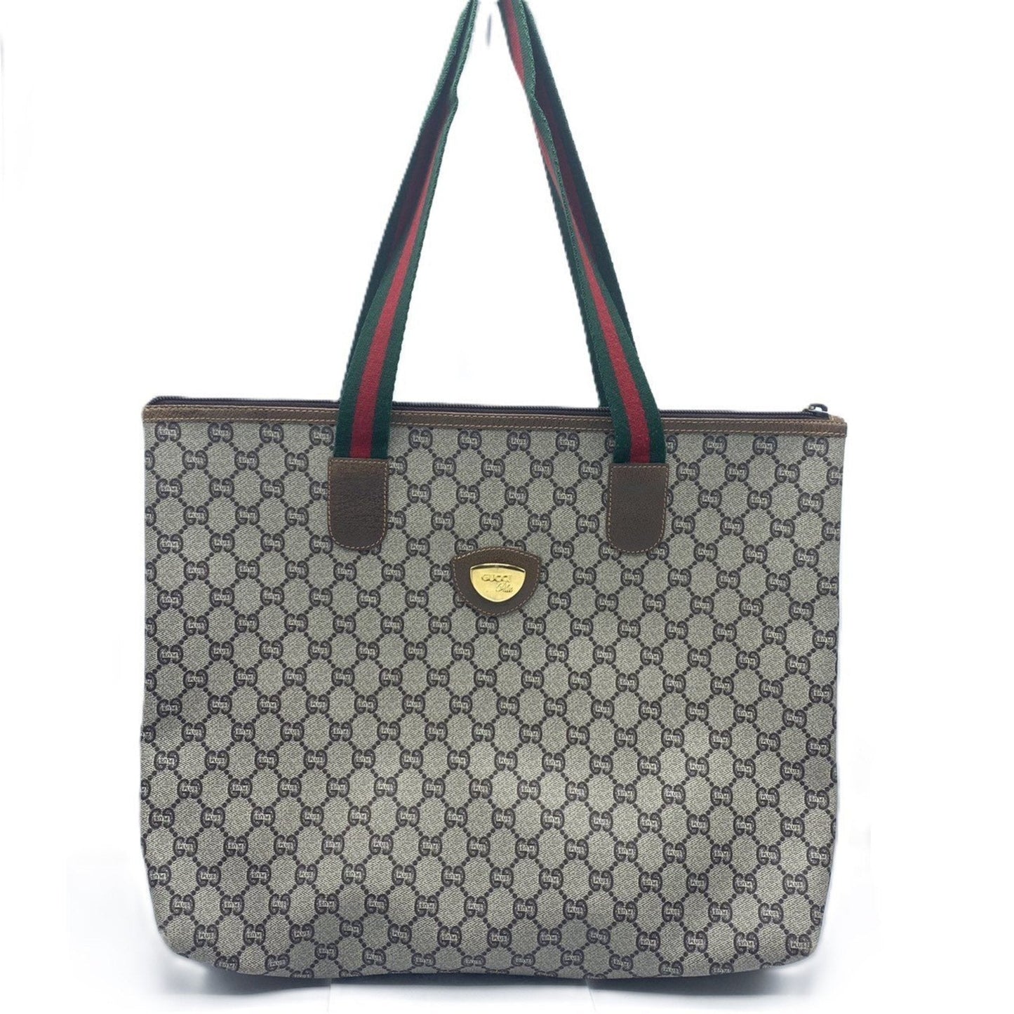 Gucci Gray Pvc Leather Tote Bag