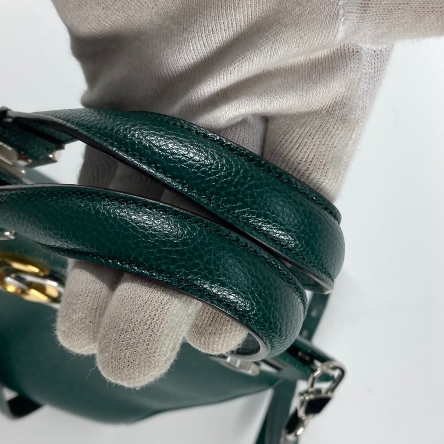 Gucci Green Leather Handbag