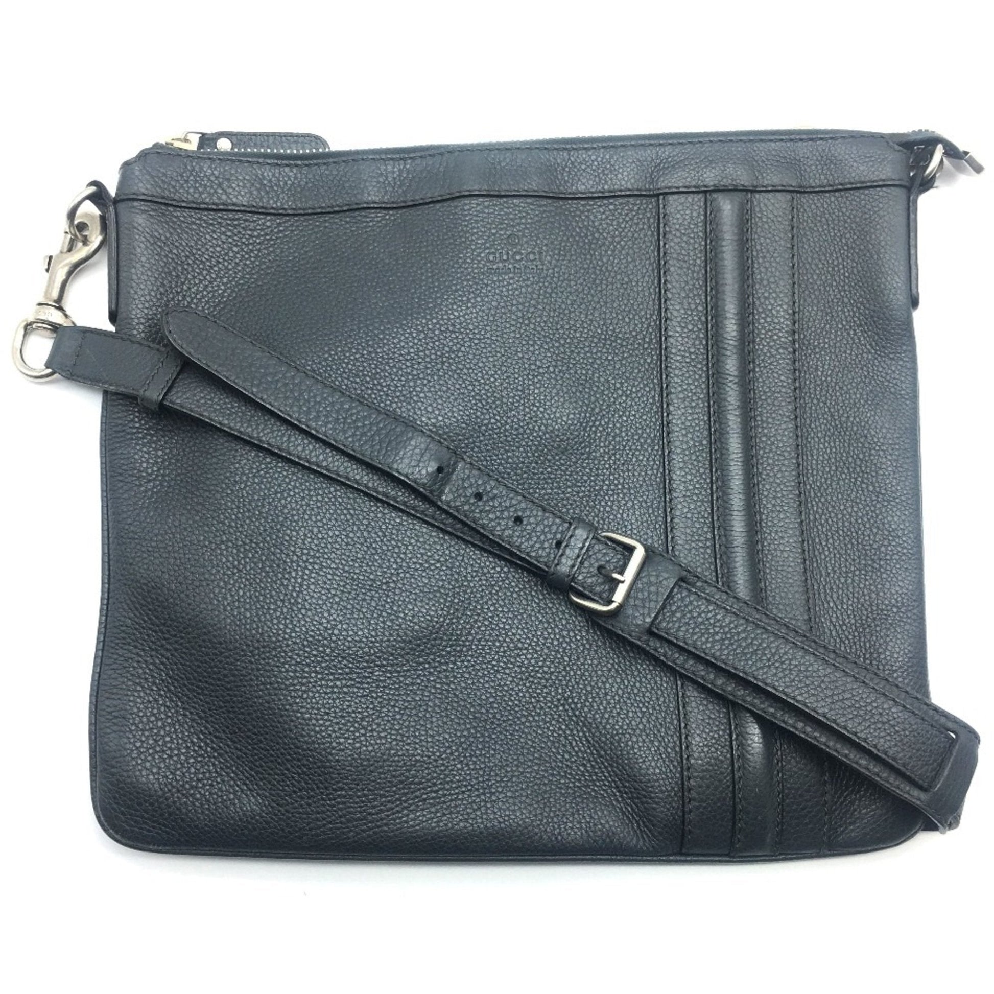 Gucci Gray Leather Shoulder Bag ()