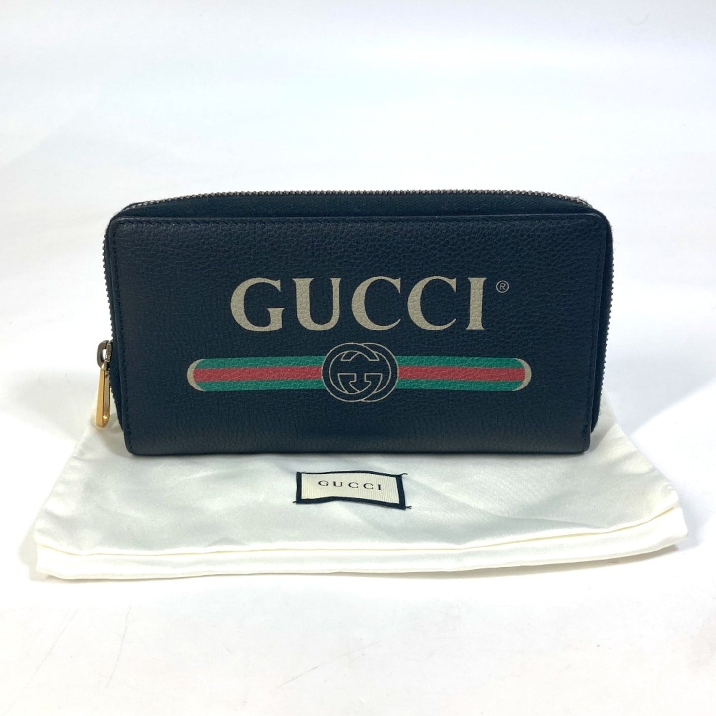 Gucci Black Leather Long Wallet (Bi-Fold)