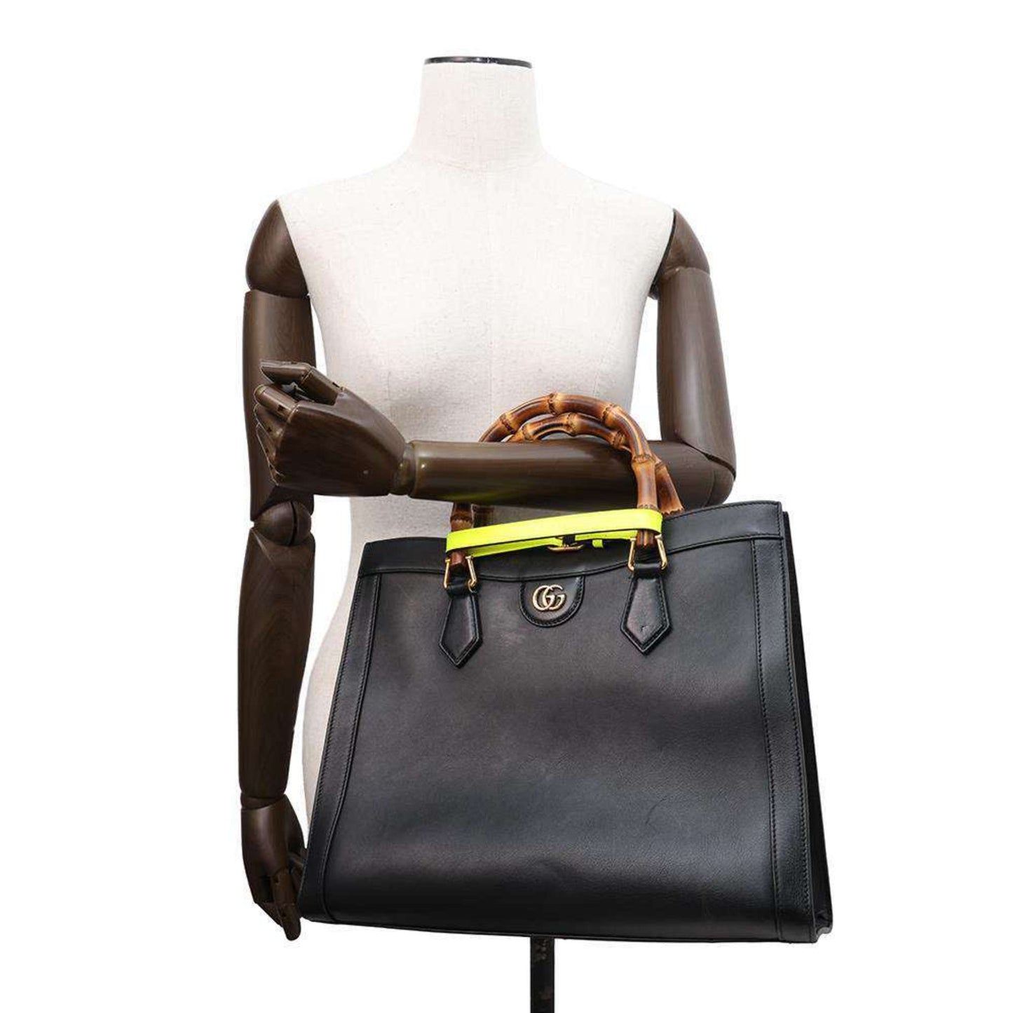 Gucci Black Leather Shoulder Bag Tote Bag