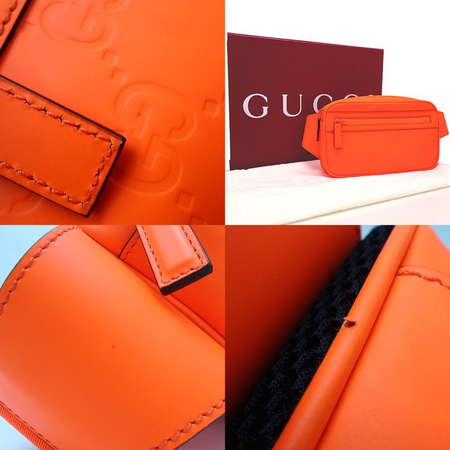 Gucci Orange Leather Fanny Pack