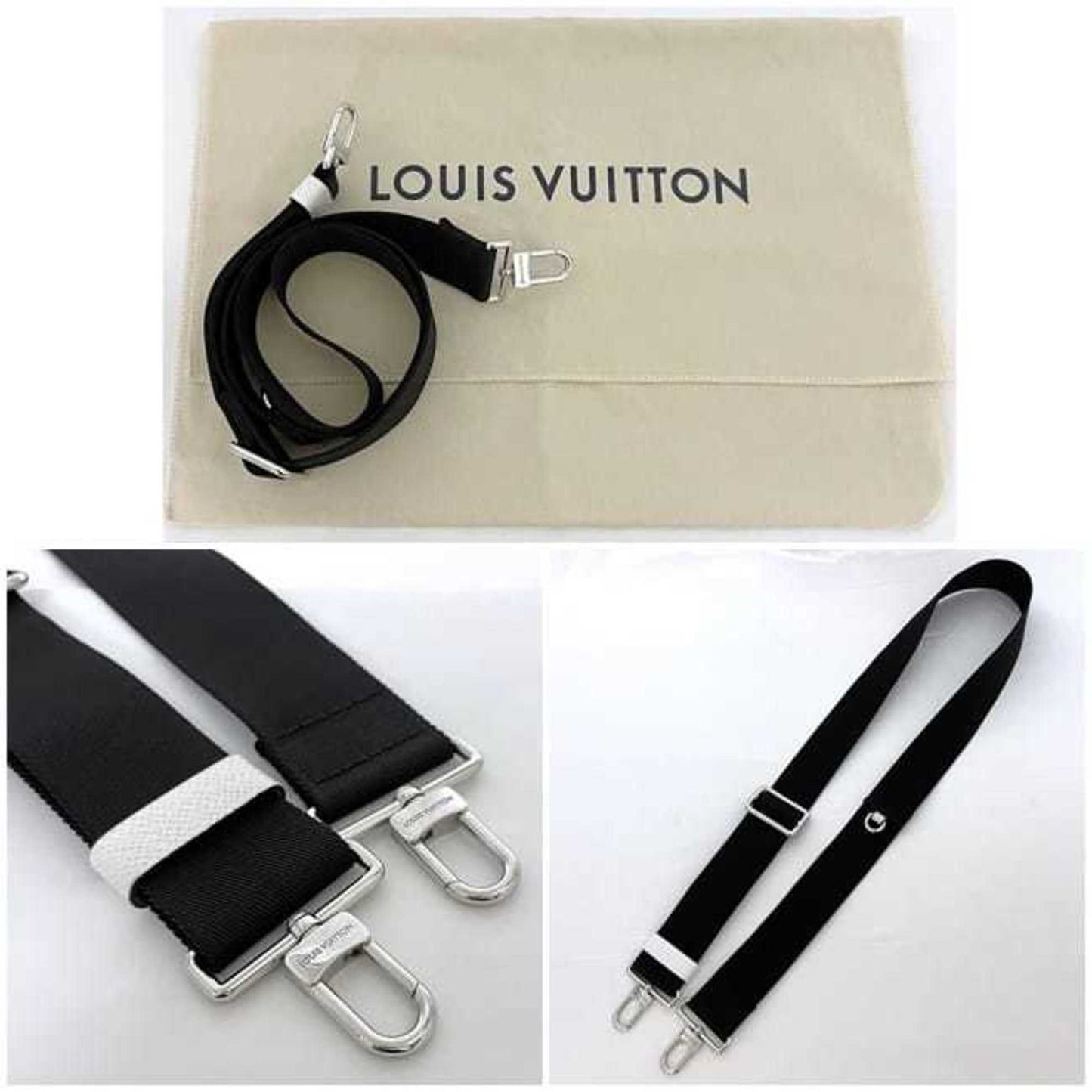 Louis Vuitton Taigarama Gray White Monogram Shoulder Bag