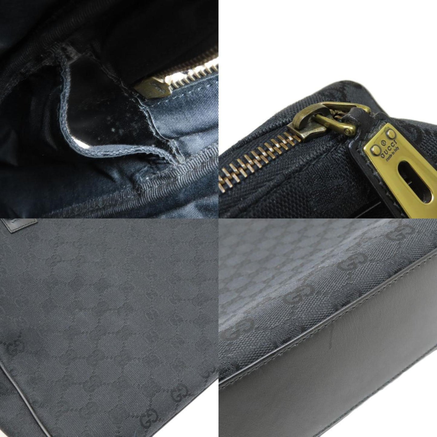 Gucci Black Canvas Tote Bag