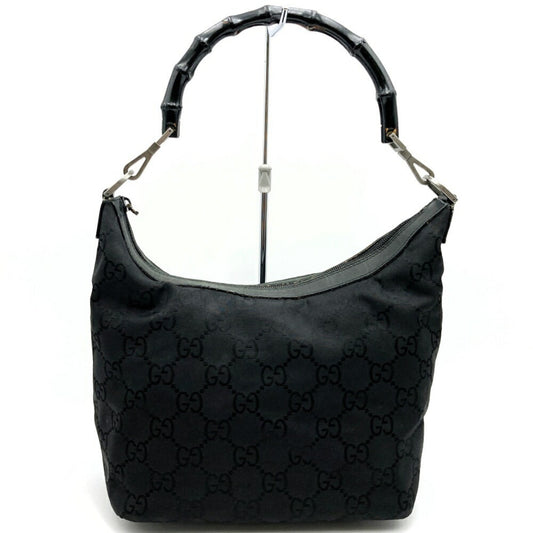 Gucci Bamboo Black Nylon Shoulder Bag ()