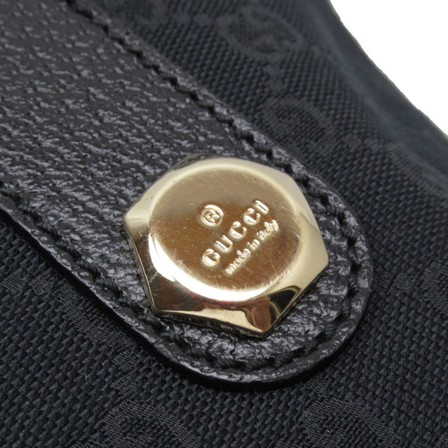 Gucci Black Gg Canvas Shoulder Bag