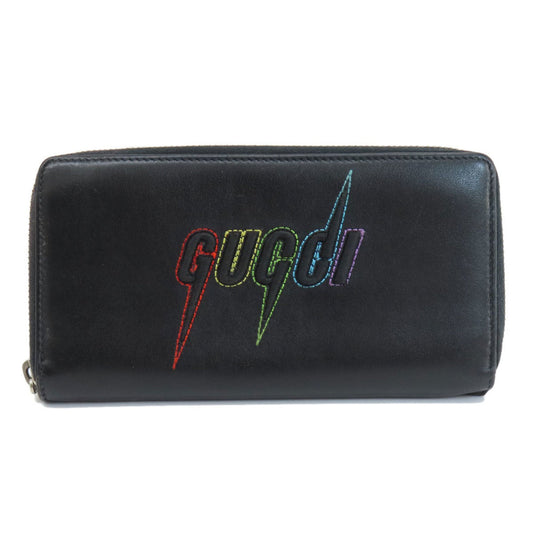 Gucci Black Leather Long Wallet (Bi-Fold) ()