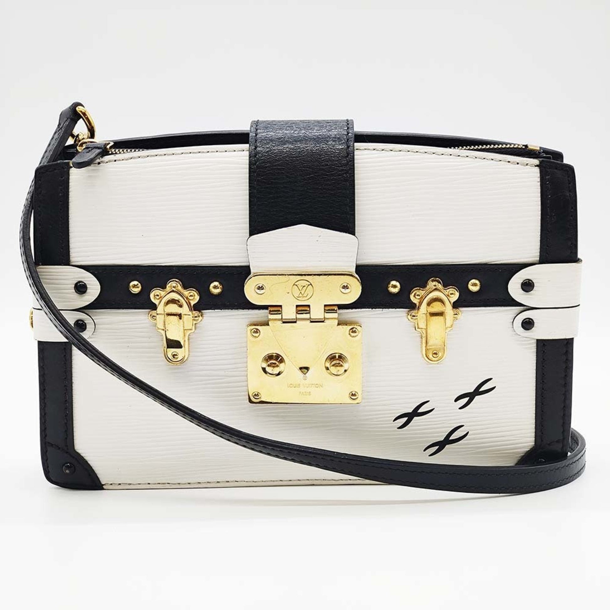 Louis Vuitton Epi White Epi Leather Clutch Bag Shoulder Bag ()