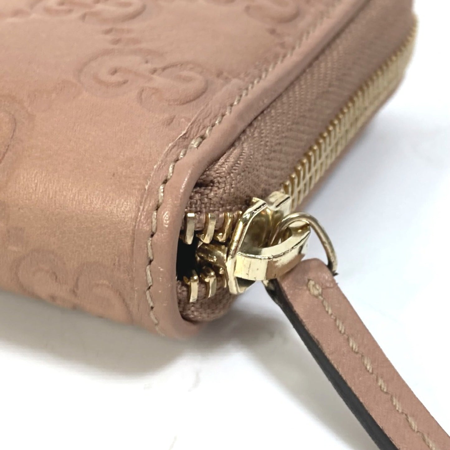 Gucci Pink Leather Long Wallet (Bi-Fold)