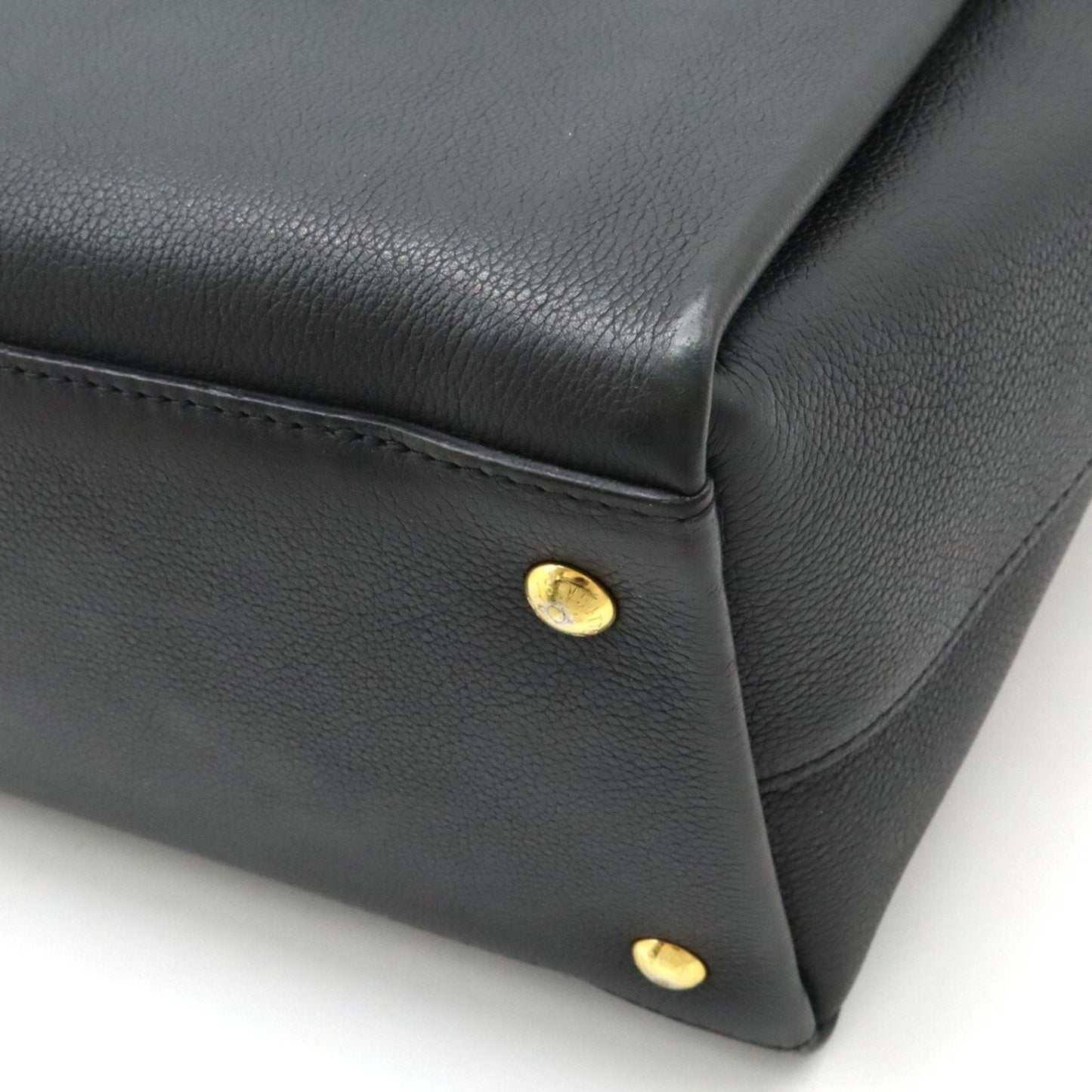 Louis Vuitton Black Noir Leather Handbag Shoulder Bag