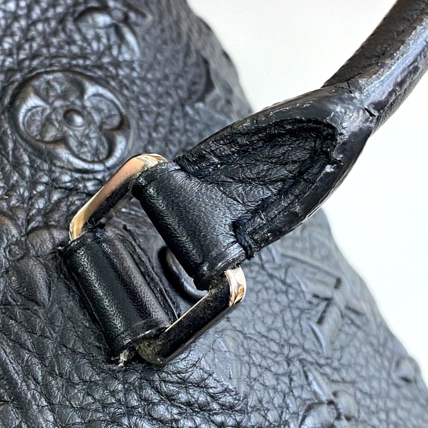 Louis Vuitton Black Leather Shoulder Bag