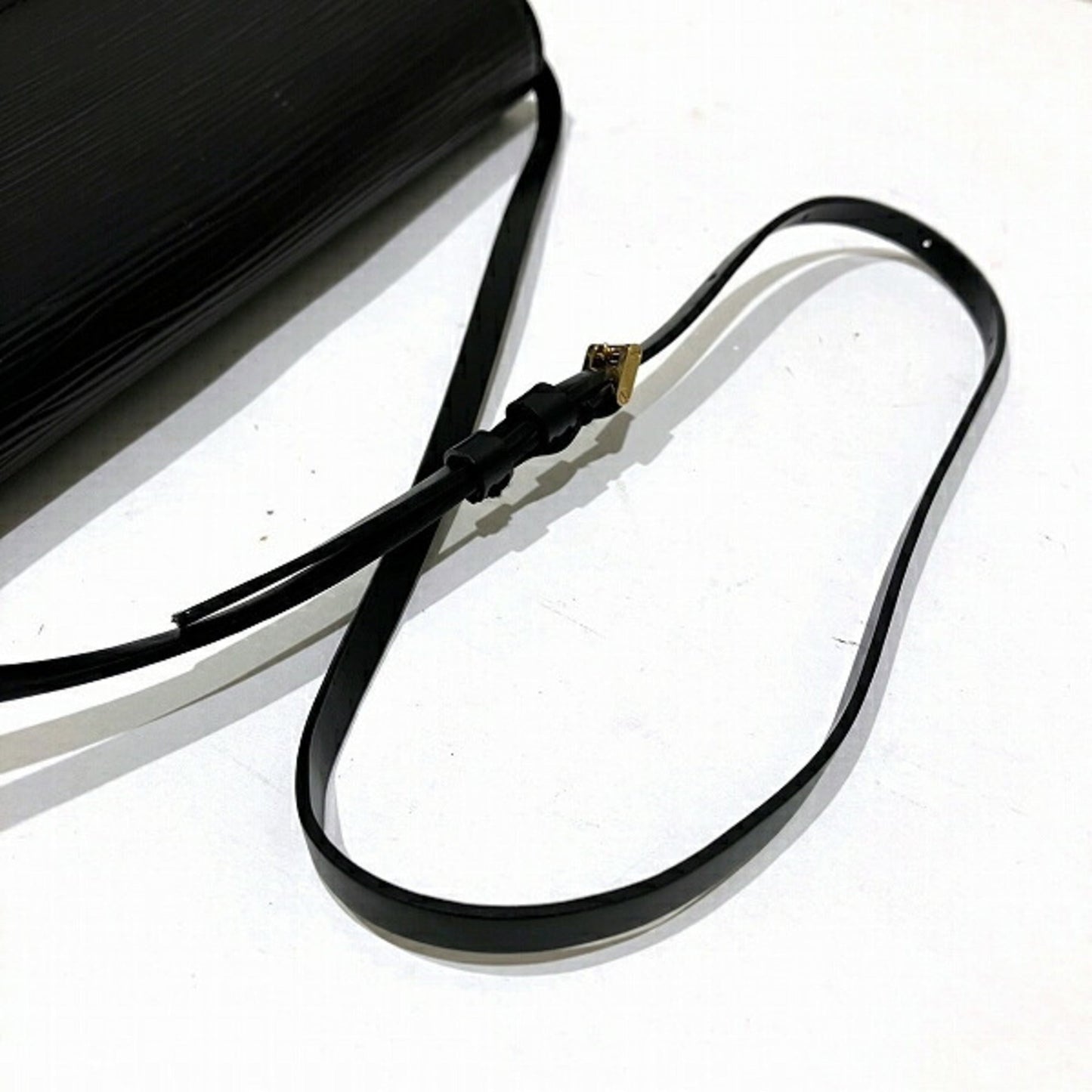 Louis Vuitton Epi Noir Epi Leather Clutch Bag Shoulder Bag