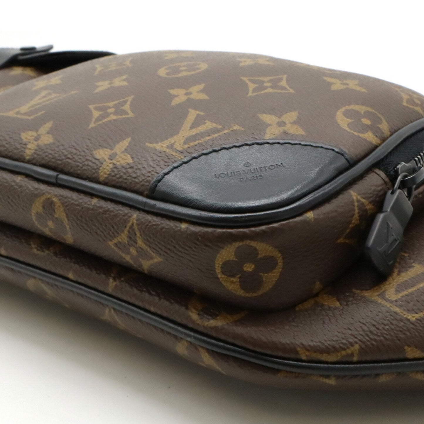 Louis Vuitton Monogram Black Brown Monogram Leather Fanny Pack Shoulder Bag
