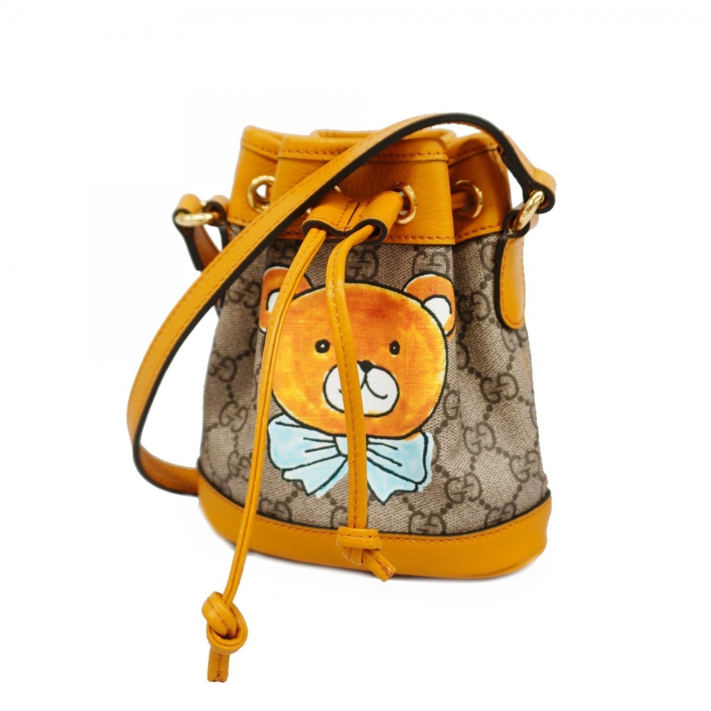 Gucci Brown Yellow Pvc Leather Shoulder Bag ()