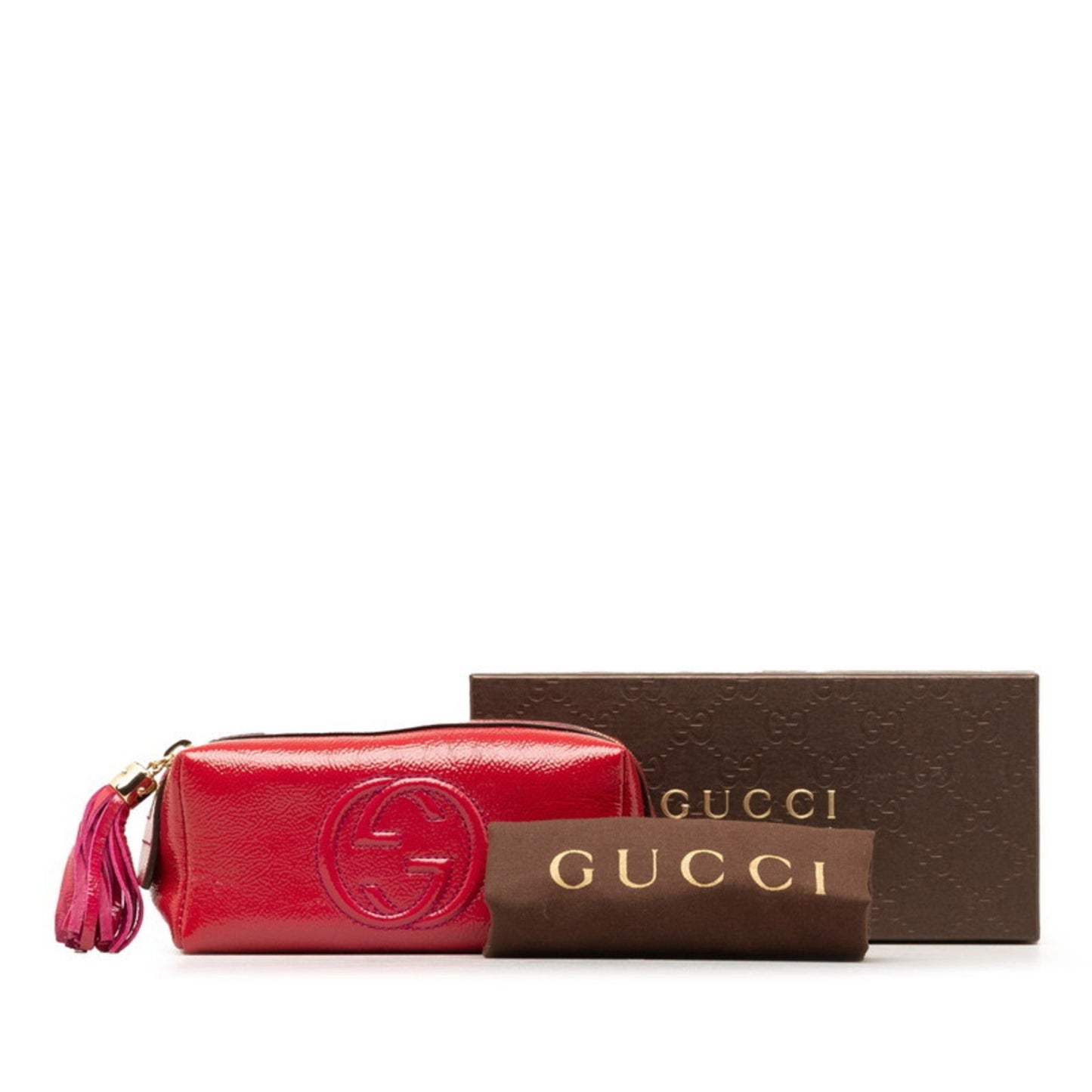 Gucci Soho Pink Patent Leather Pouch