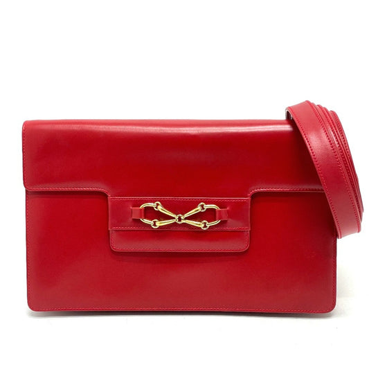Gucci Red Leather Shoulder Bag ()
