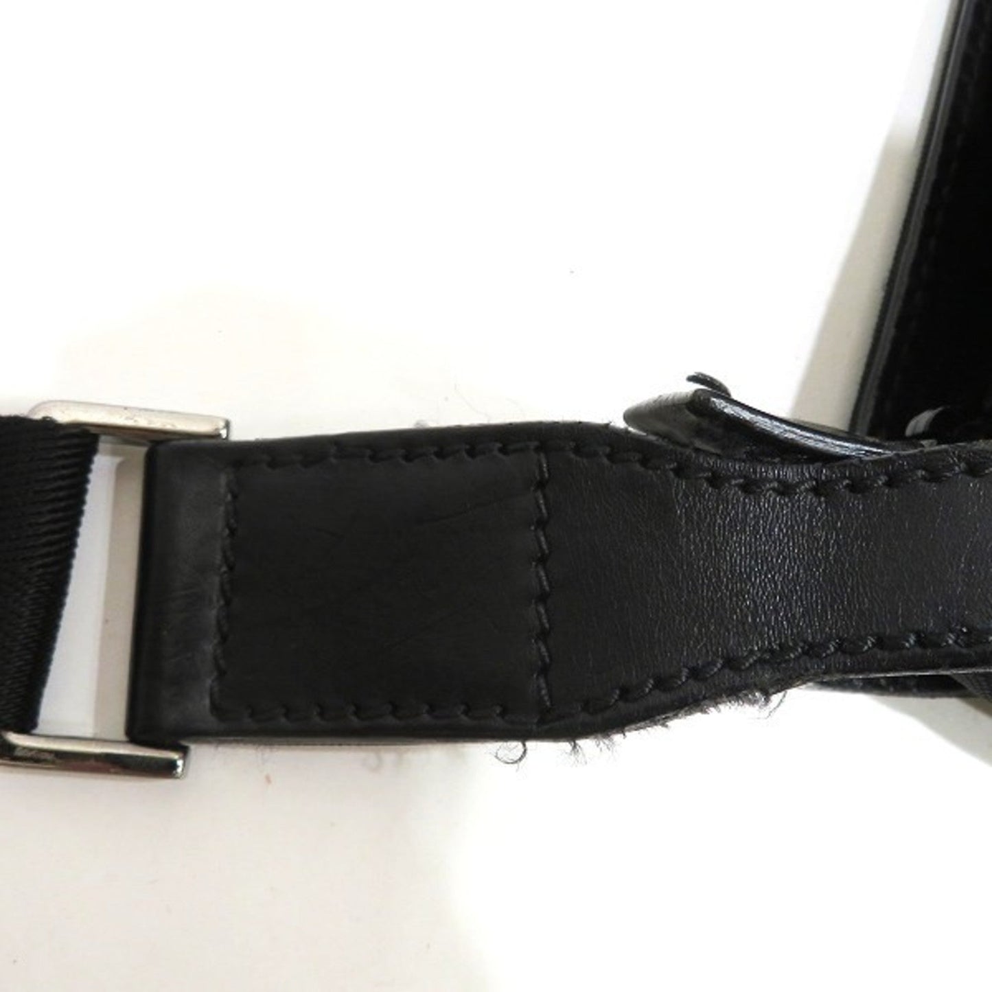Gucci Black Canvas Leather Shoulder Bag