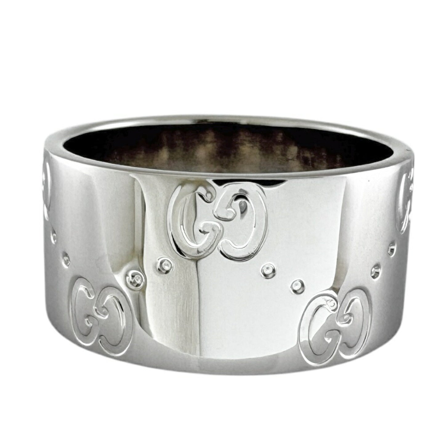 Gucci Icon Silver White Gold (18K) Band Ring