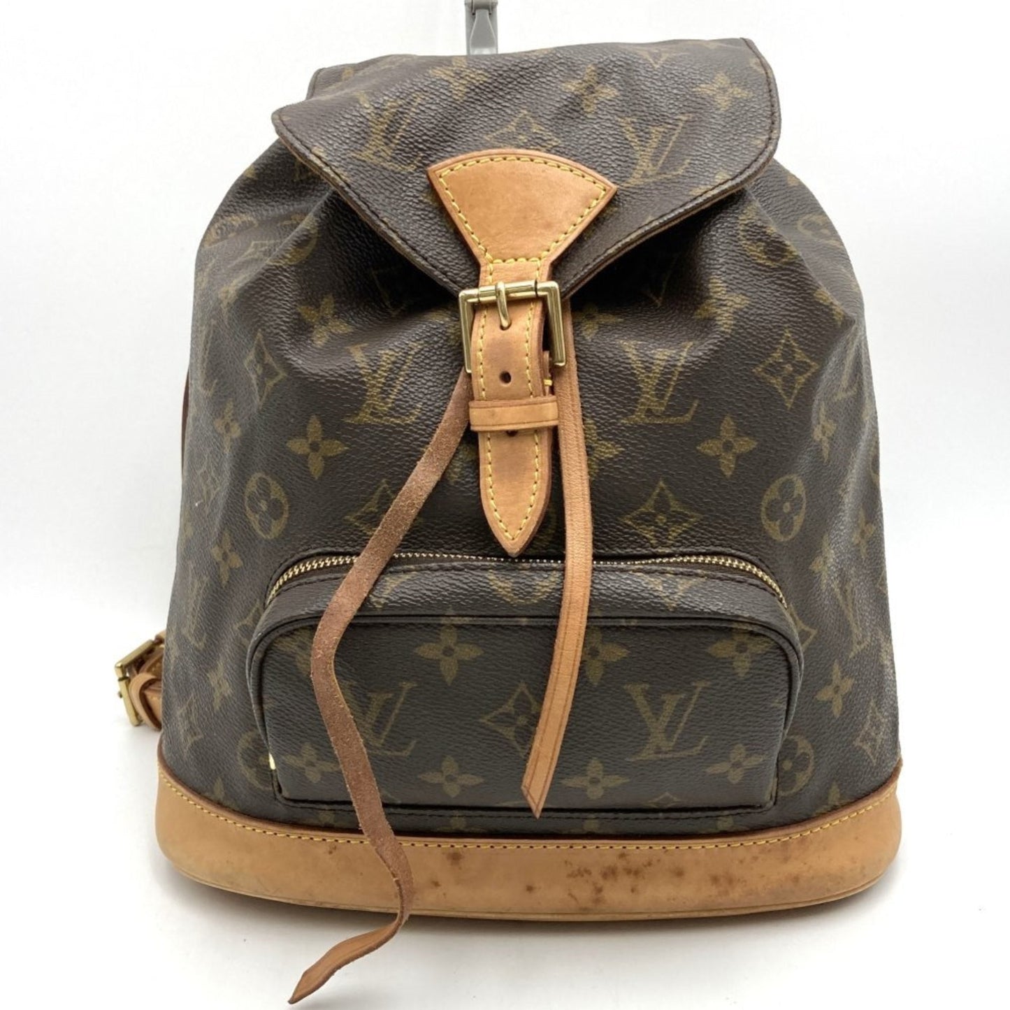 Louis Vuitton Brown Monogram Leather Backpack ()