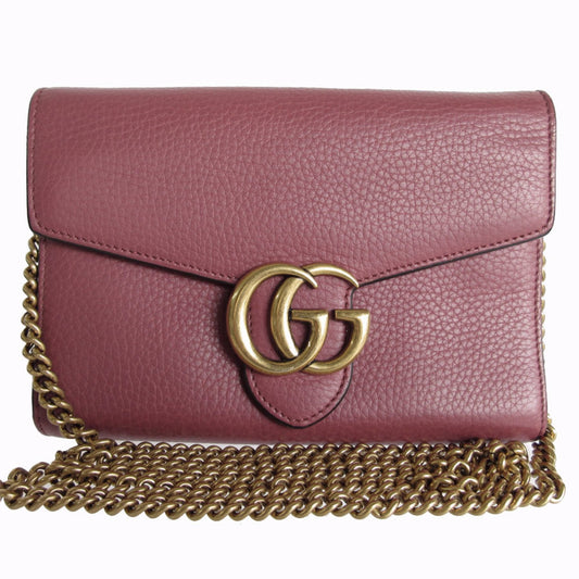 Gucci Bordeaux Metal Leather Shoulder Bag ()