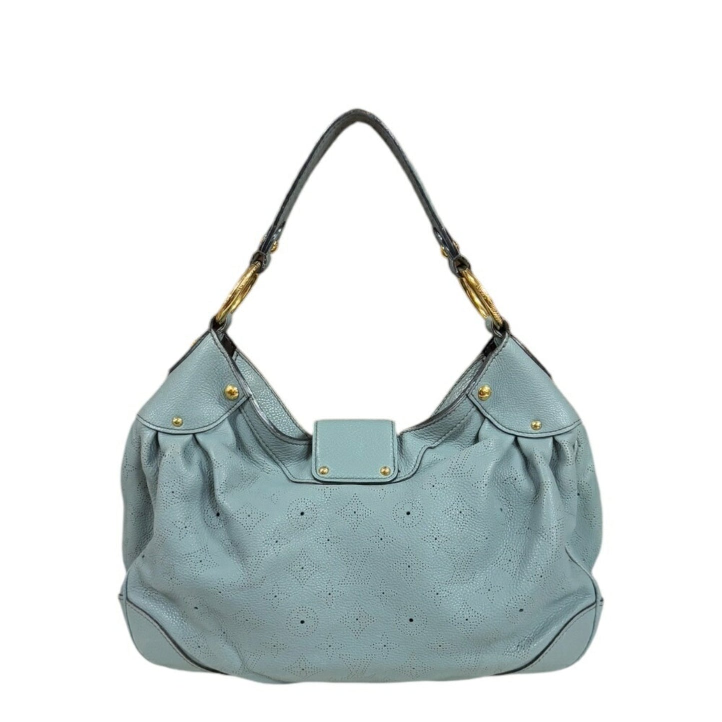 Louis Vuitton Blue Blue Ciel Mahina Leather Monogram Shoulder Bag