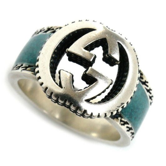 Gucci Silver Enamel Silver 925 Band Ring ()