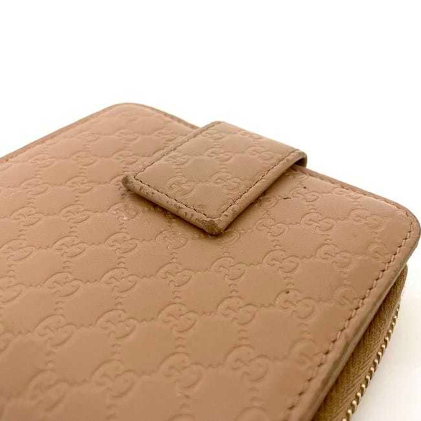 Gucci Beige Gold Leather Wallet (Bi-Fold)