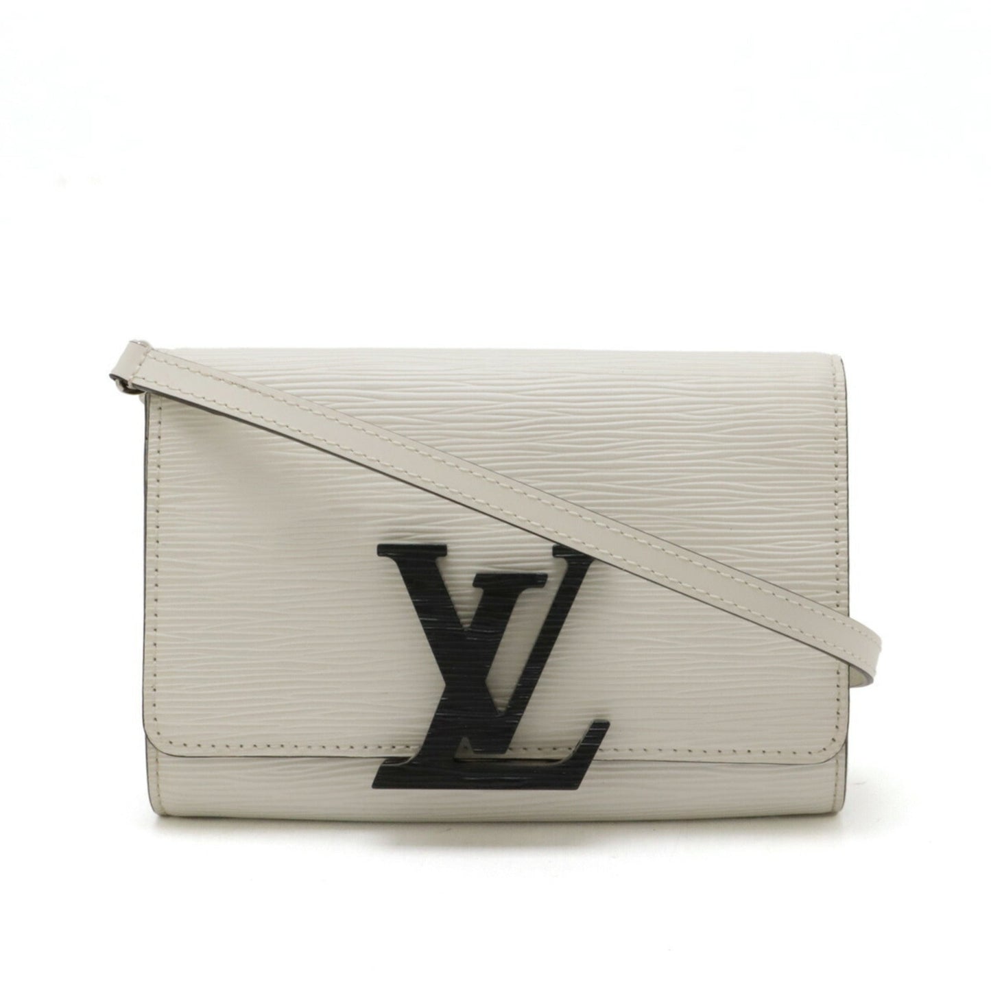 Louis Vuitton Black White Epi Leather Clutch Bag Pochette Shoulder Bag
