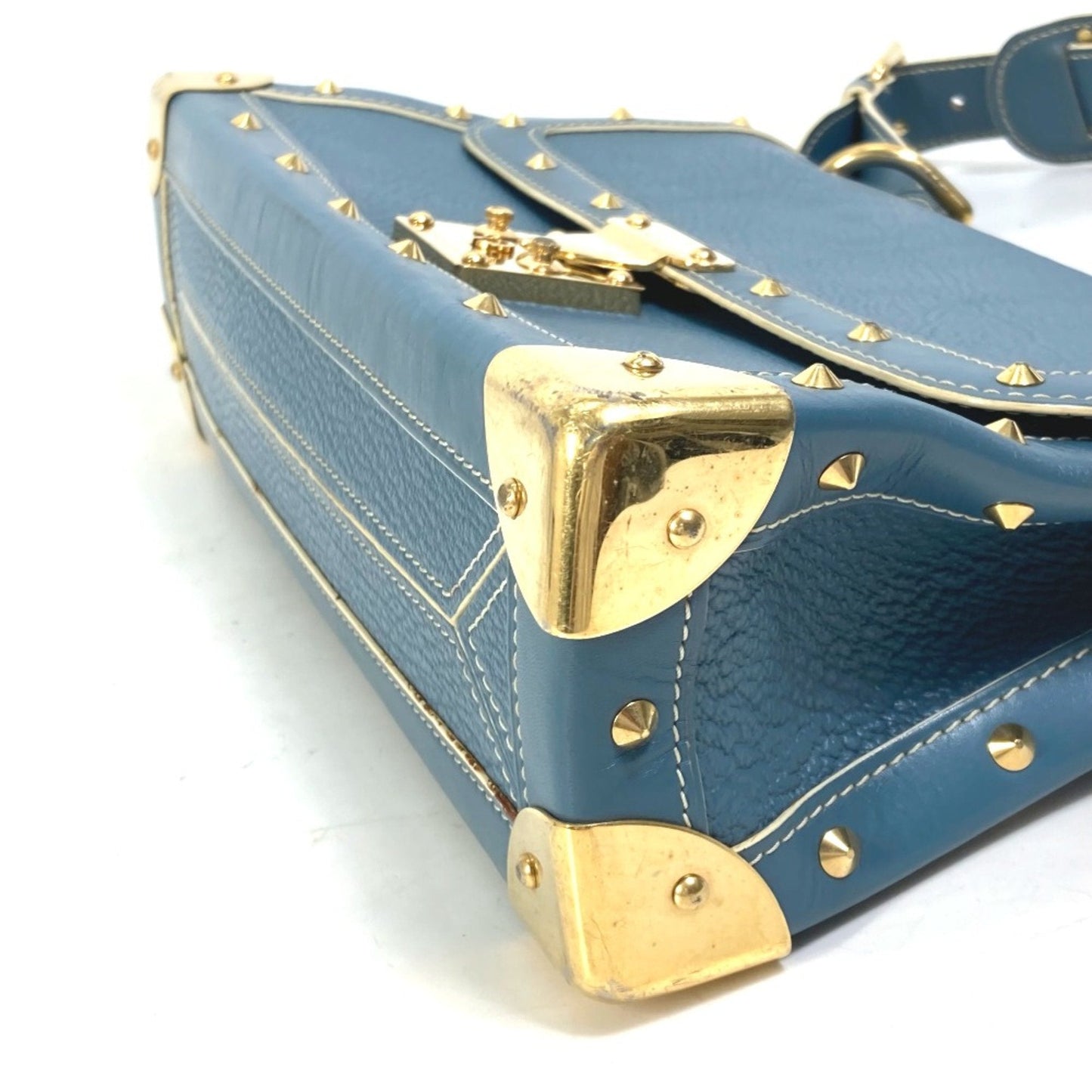 Louis Vuitton Blue Leather Shoulder Bag