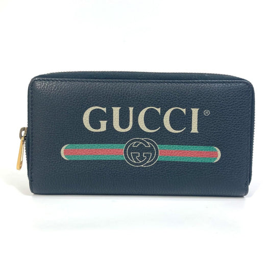 Gucci Black Leather Long Wallet (Bi-Fold) ()