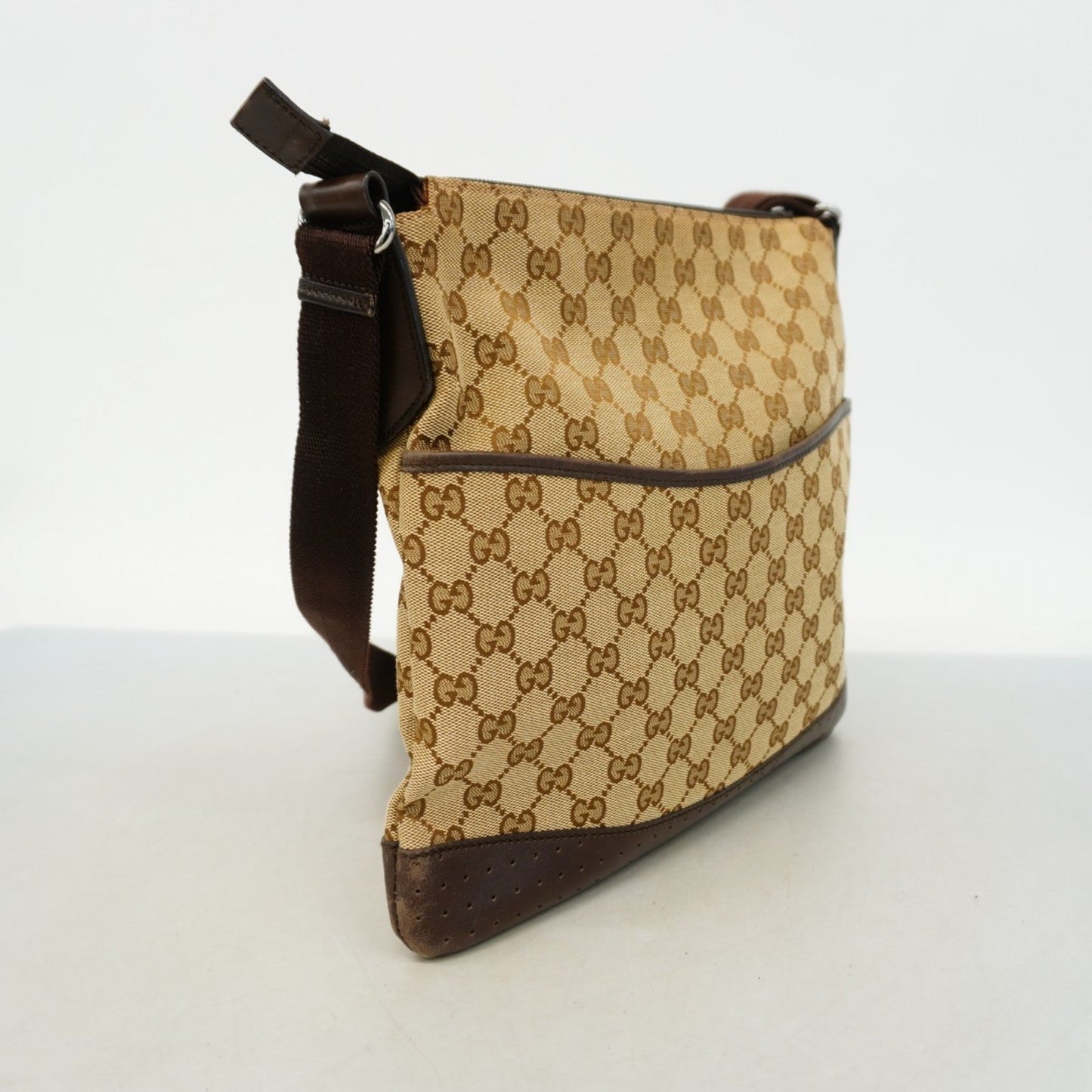 Gucci Brown Canvas Shoulder Bag