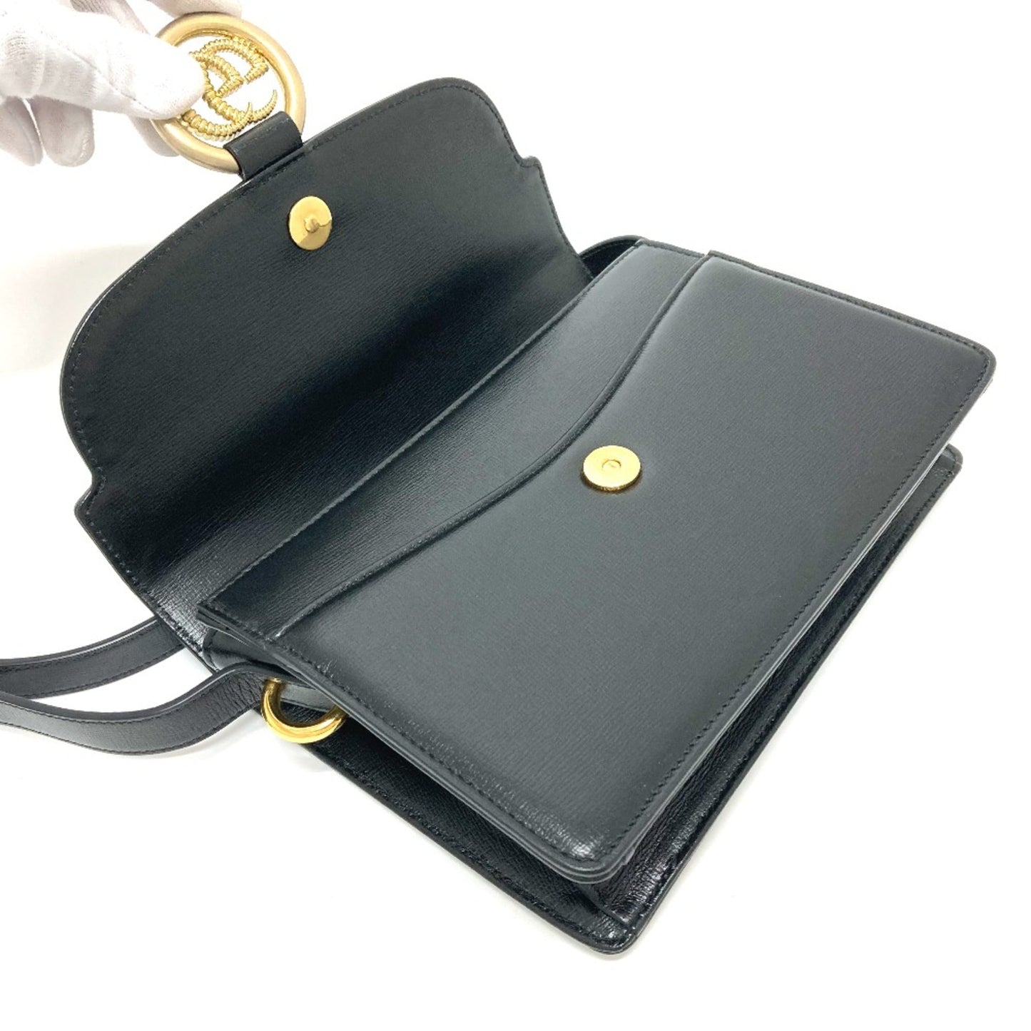 Gucci Black Leather Shoulder Bag