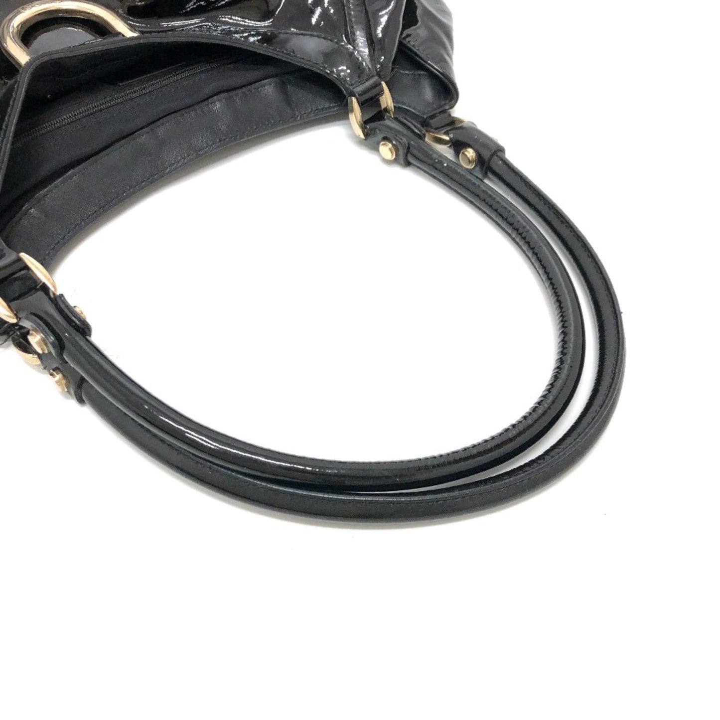 Gucci Black Patent Leather Tote Bag