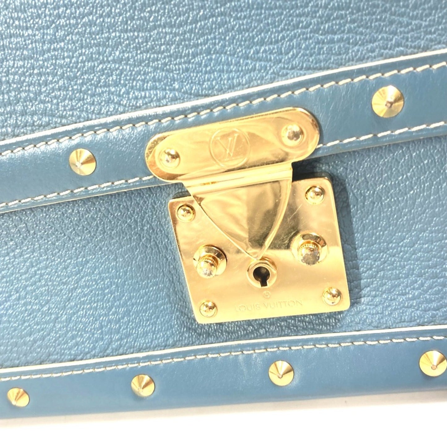 Louis Vuitton Blue Leather Shoulder Bag