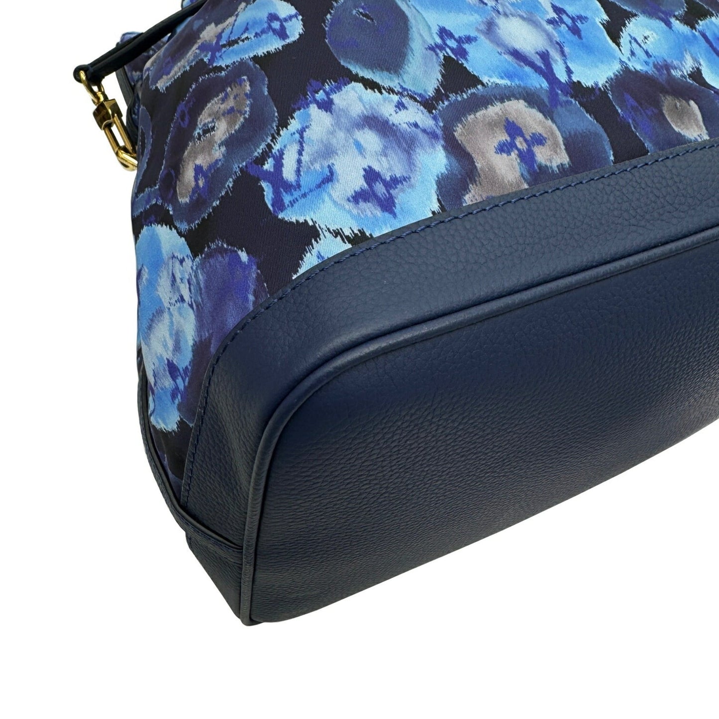 Louis Vuitton Grand Blue Nylon Leather Shoulder Bag Tote Bag