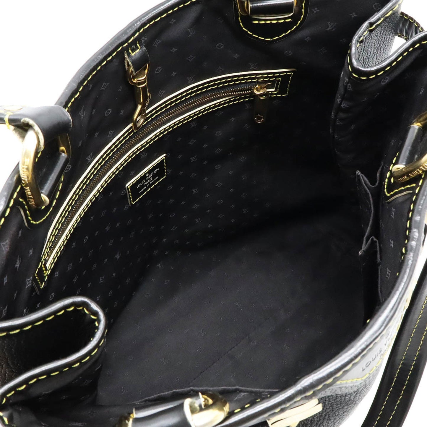 Louis Vuitton Black Noir Suhali Leather Shoulder Bag Tote Bag