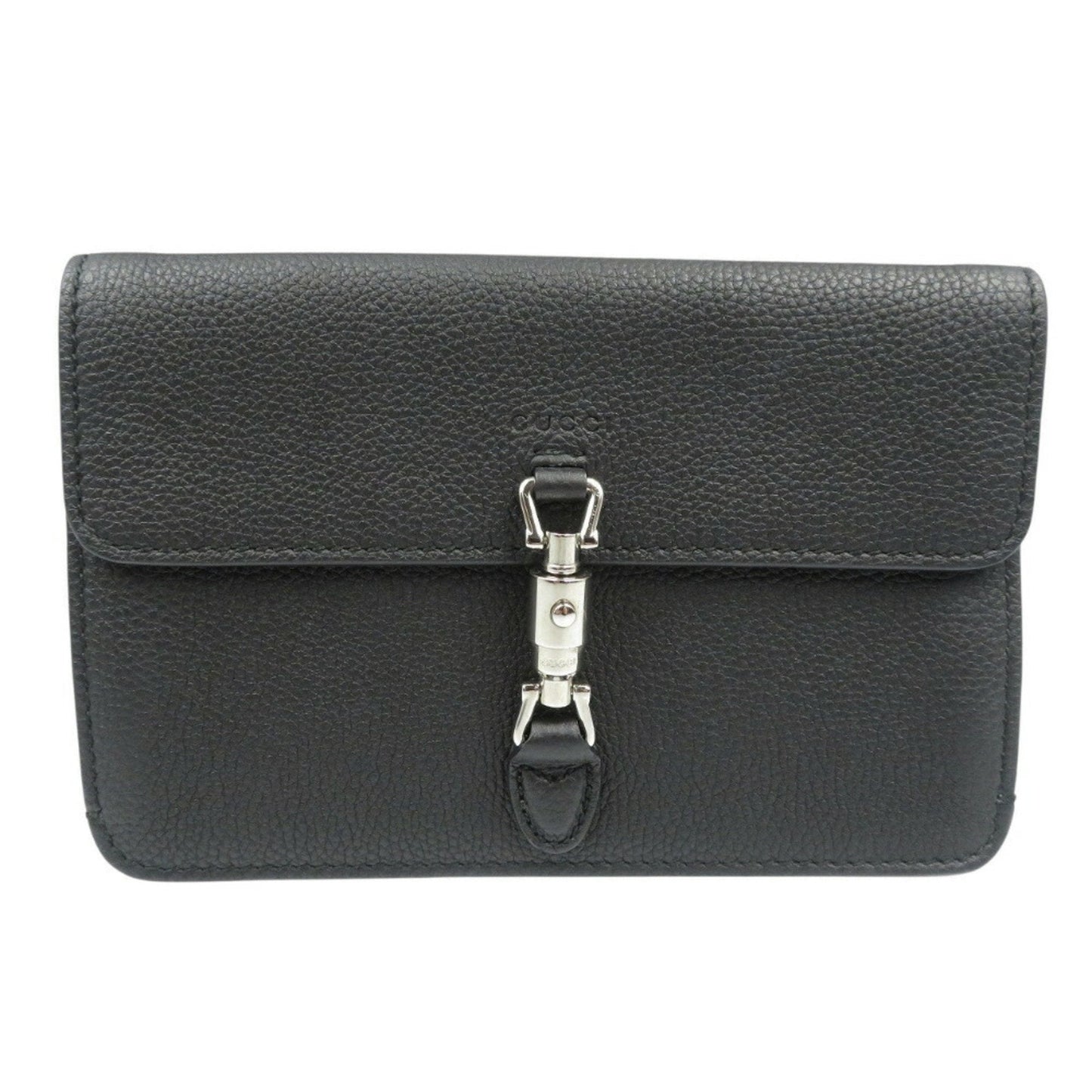 Gucci Black Leather Clutch Bag Pouch