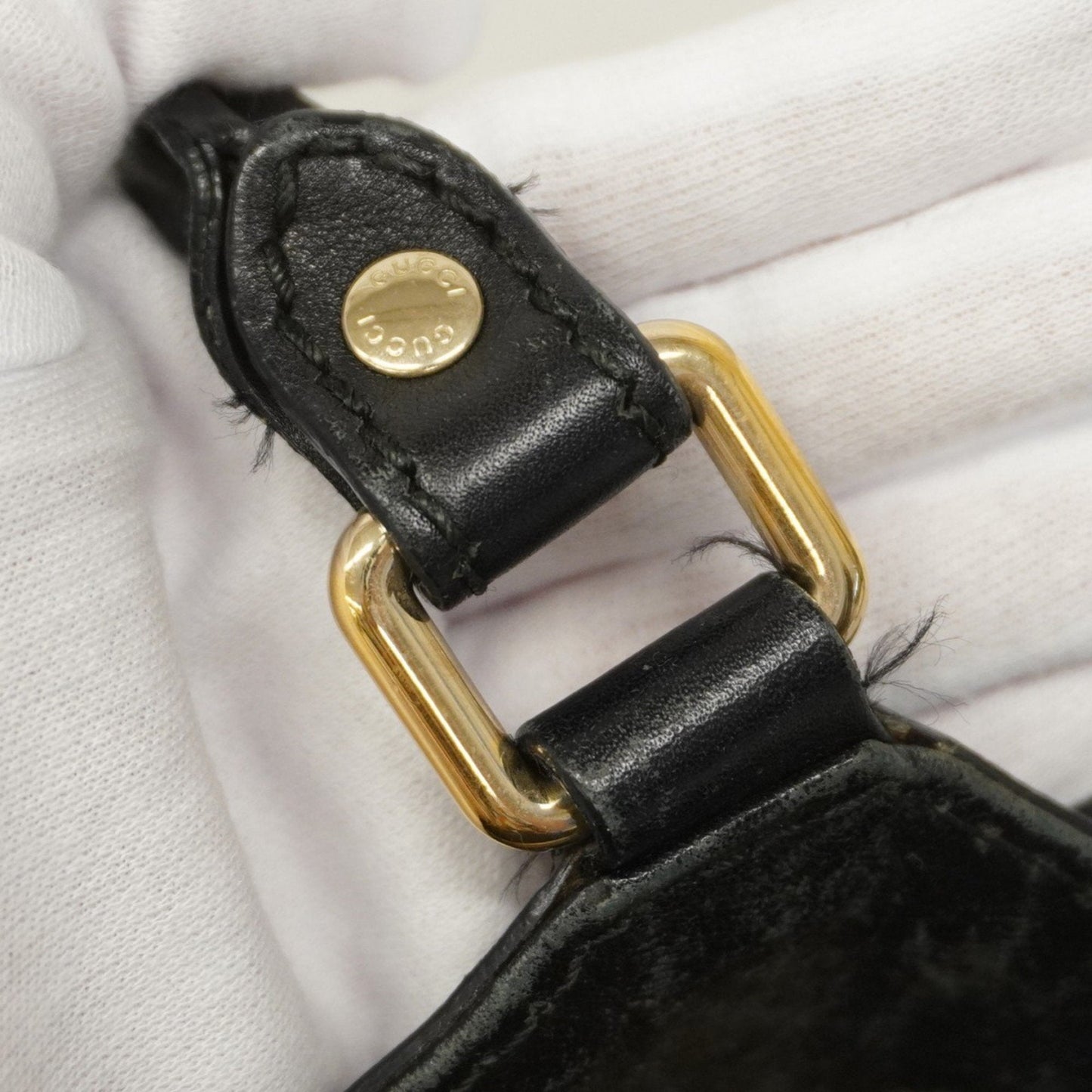 Gucci Black Leather Tote Bag