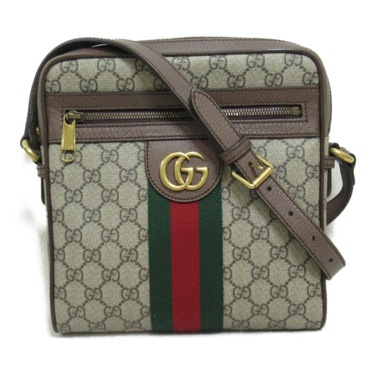 Gucci Beige Brown Canvas Gg Supreme Shoulder Bag ()